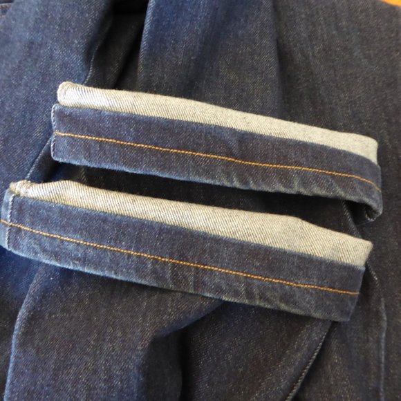 Moschino 26 Blue Vintage Mid-Rise Donna Jeans *Hemmed *Altered Straight Boot Cut - Picture 14 of 16